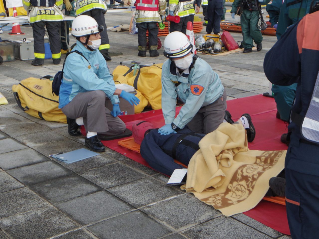 横浜市消防局CBRN災害対応訓練