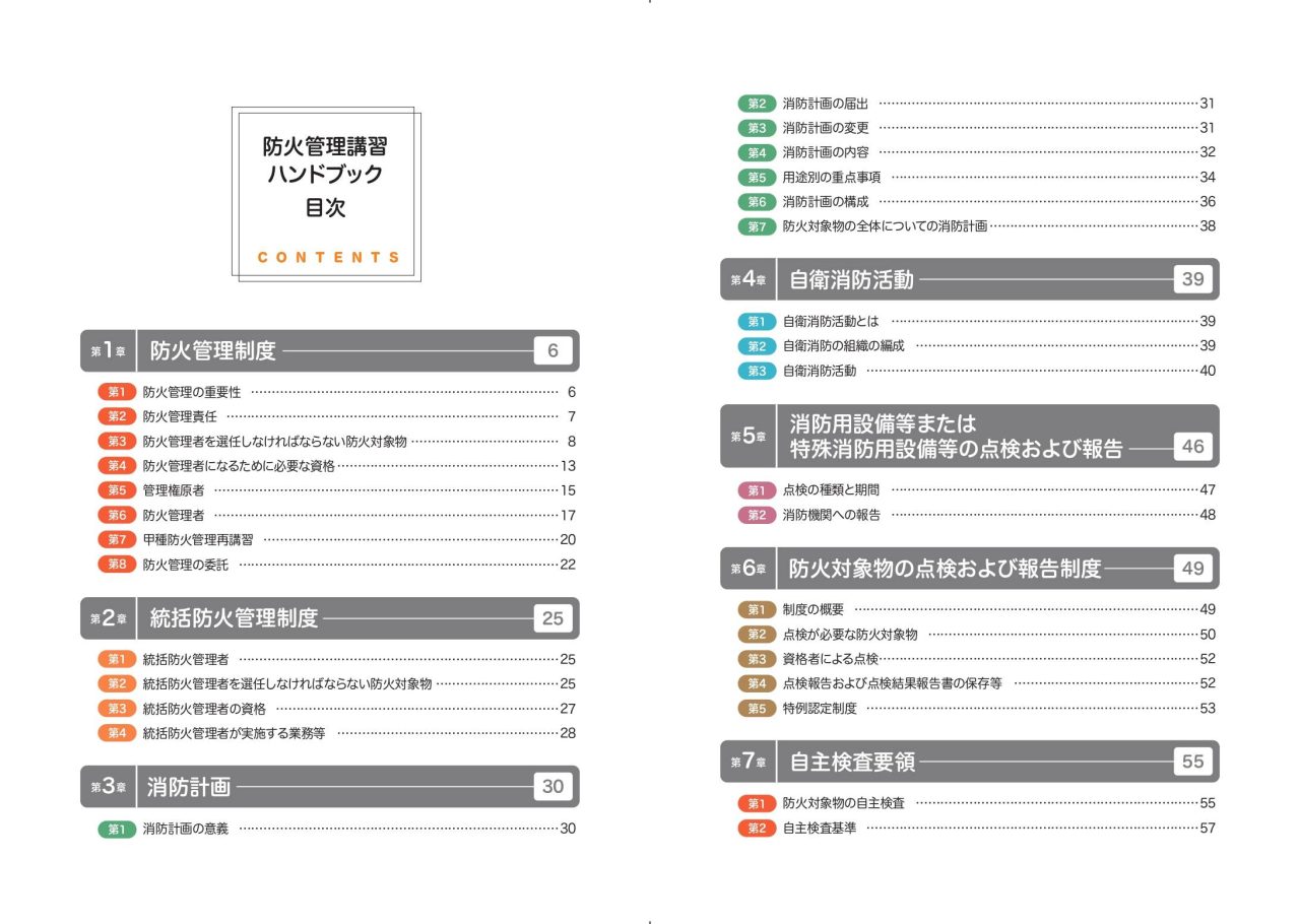 防火管理講習ハンドブック