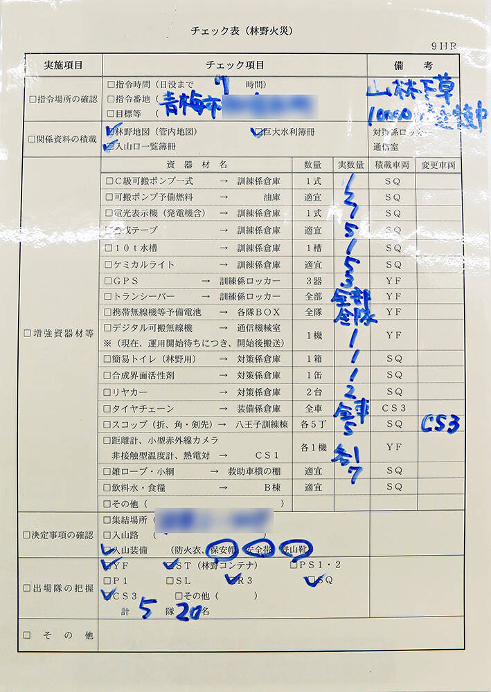 東京消防庁9HR 林野火災対応