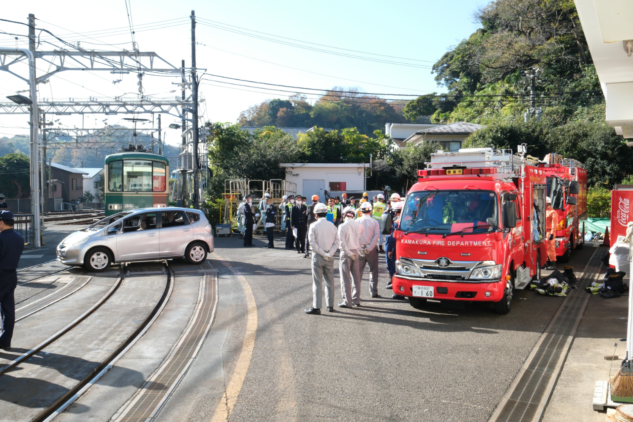江ノ島電鉄・鎌倉市消防本部 2025年度異常時総合合同訓練